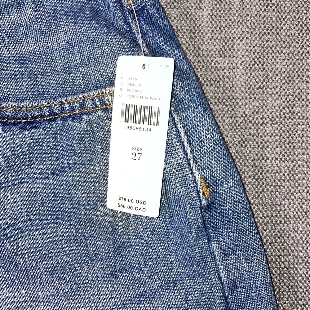 Anthropologie Pilcro Denim Shorts Women 27 Blue Casual Frayed Hem Forsythia Wash - Picture 3 of 11